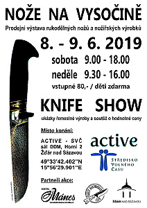 plakát výstava nožů na vysočině 2019